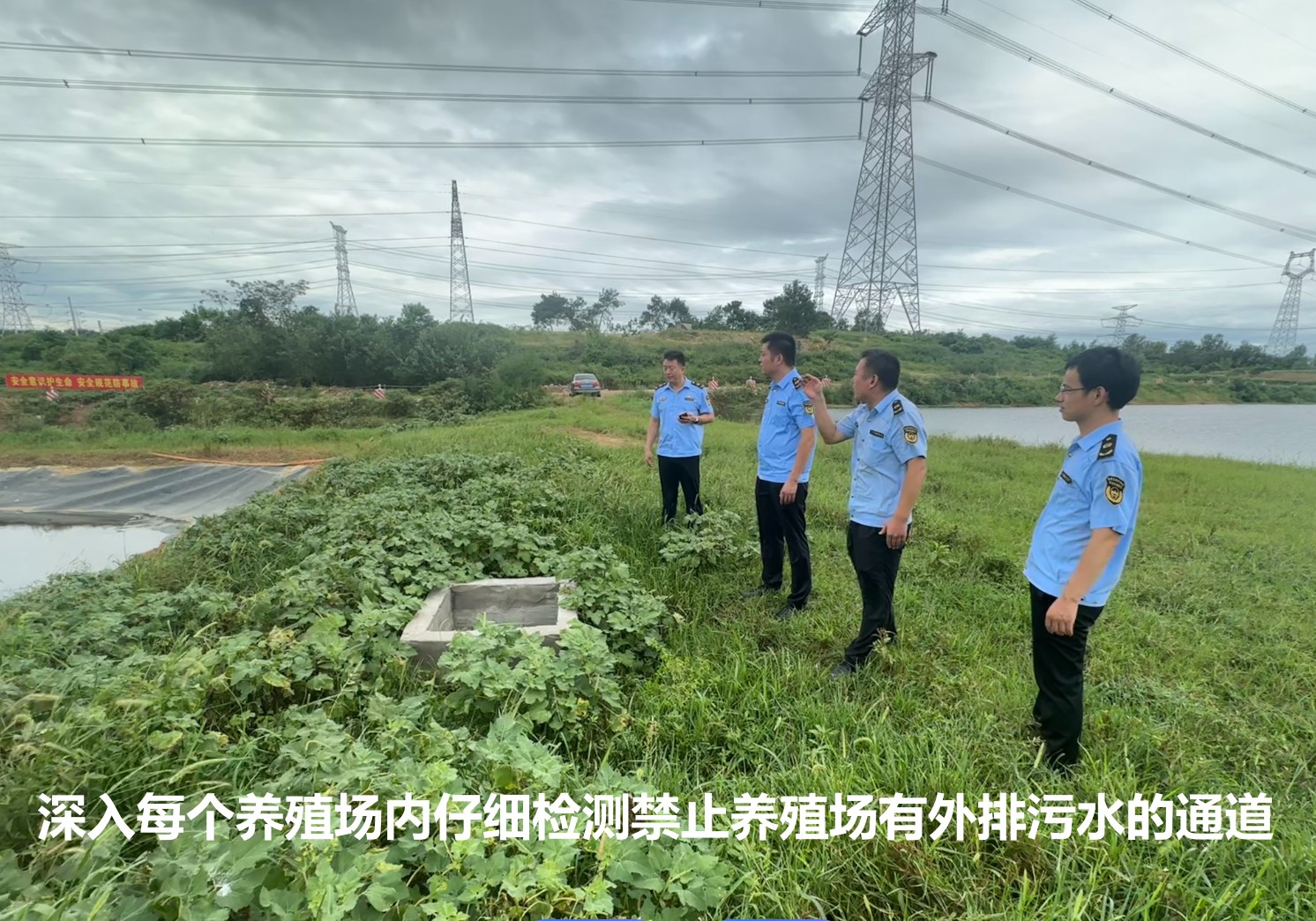 深入每個養(yǎng)殖場內仔細檢測禁止養(yǎng)殖場有外排污水的通道.jpg